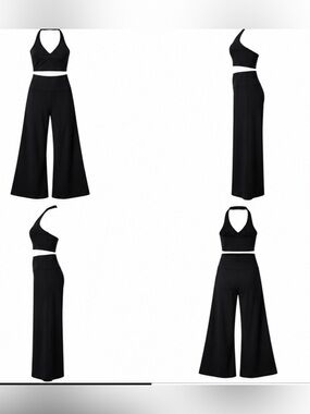 NWOT Black 2 Piece Athleisure Set Size Large